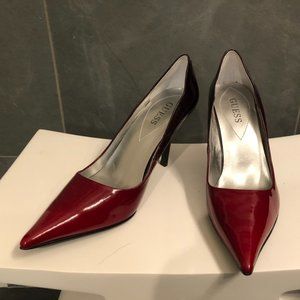 Guess new red and black patent pumps, size 6